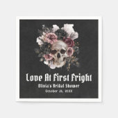 ハロウィーンスカルラブアットファーストブライダルシャワー スタンダードカクテルナプキン (正面)