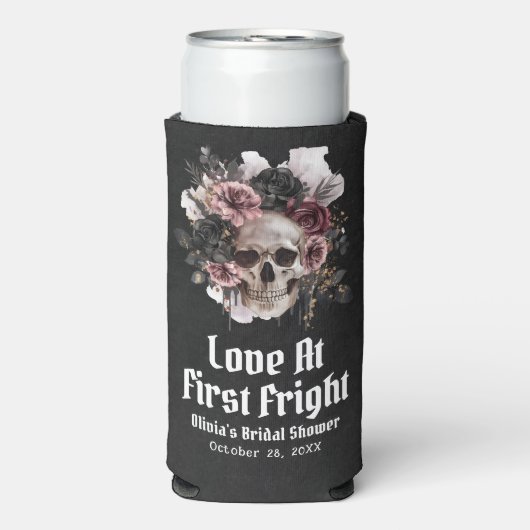 ハロウィーンスカルラブアットファーストブライダルシャワー スリム缶クーラー (Seltzer正面)