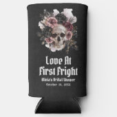 ハロウィーンスカルラブアットファーストブライダルシャワー スリム缶クーラー (正面)