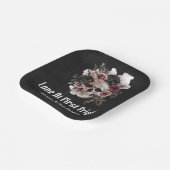 ハロウィーンスカルラブアットファーストブライダルシャワー ペーパープレート (傾斜あり)