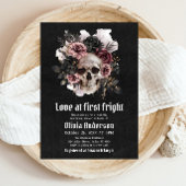 ハロウィーンスカルラブアットファーストブライダルシャワー 招待状