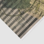 ハロウィーンスカルヴィンテージ時計とグリーンパンプキン 薄葉紙 (詳細)