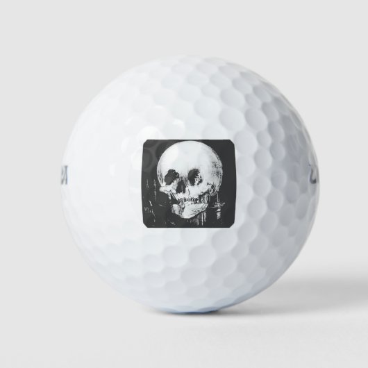 ハロウィーンスカル反射鏡 ゴルフボール (正面)