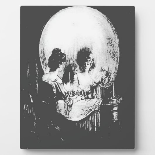 ハロウィーンスカル反射鏡 フォトプラーク (正面)