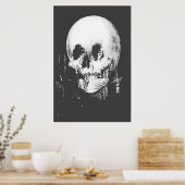 ハロウィーンスカル反射鏡 ポスター (キッチン)