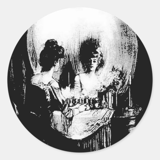 ハロウィーンスカル反射鏡 ラウンドシール (正面)