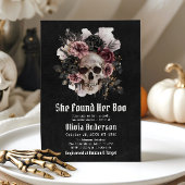 ハロウィーンスカル彼女は彼女のブーブライダルシャワーを見つけた 招待状