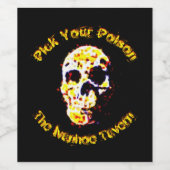 ハロウィーンスカル怖いパーティーワインまたはビールラベル ワインラベル (シングルラベル)