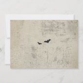 ハロウィーンスカル招待状ゴシック衣装こうもりパーティー 招待状 (裏面)