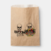 ハロウィーンスカル新郎新婦キャラクターお気に入りバッグ フェイバーバッグ (正面)