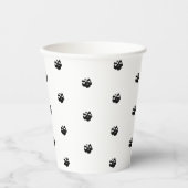 ハロウィーンスカル白黒パターンパーティー 紙コップ (正面)