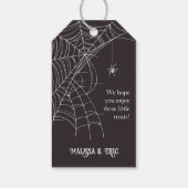 ハロウィーンスカル秋フローラスパイダーウェブ ギフトタグ (裏面)