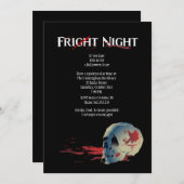 ハロウィーンスカル衣装パーティの招待状 招待状 (正面/裏面)