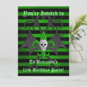 ハロウィーンスカル誕生日 招待状 (スタンド正面)