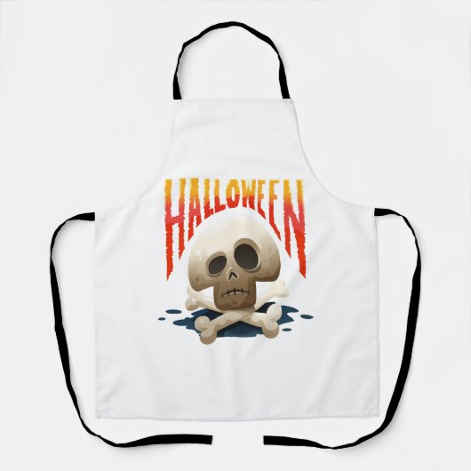 ハロウィーンスカル エプロン (正面)