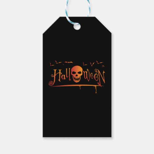 ハロウィーンスカル ギフトタグ (正面)