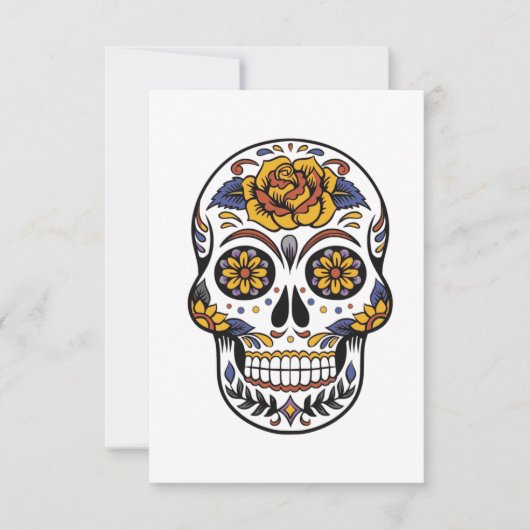 ハロウィーンスカル サンキューカード (正面)