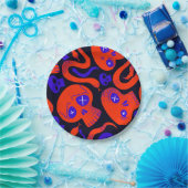 ハロウィーンスカル&スネーク紙紙プレート ペーパープレート (パーティー)