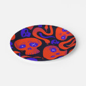 ハロウィーンスカル&スネーク紙紙プレート ペーパープレート (アングル)