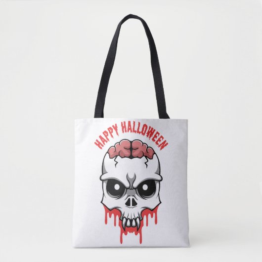 ハロウィーンスカル トートバッグ (正面)