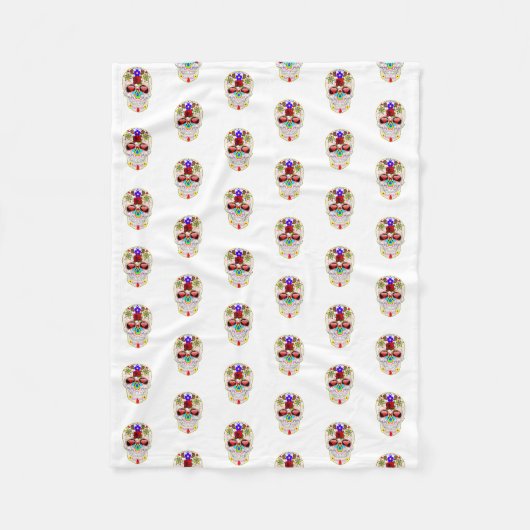 ハロウィーンスカル フリースブランケット (正面)