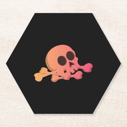 ハロウィーンスカル ペーパーコースター (正面)