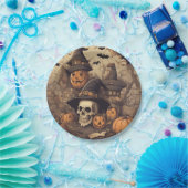 ハロウィーンスカル ペーパープレート (パーティー)