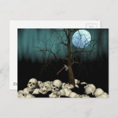 ハロウィーンスカル ポストカード (正面/裏面)