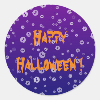 ハロウィーンスカル ラウンドシール