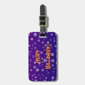 ハロウィーンスカル ラゲッジタグ (正面縦)