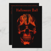 ハロウィーンスカル 招待状 (正面/裏面)