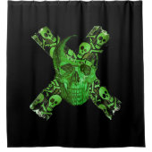 ハロウィーンスカル#2 シャワーカーテン (正面)