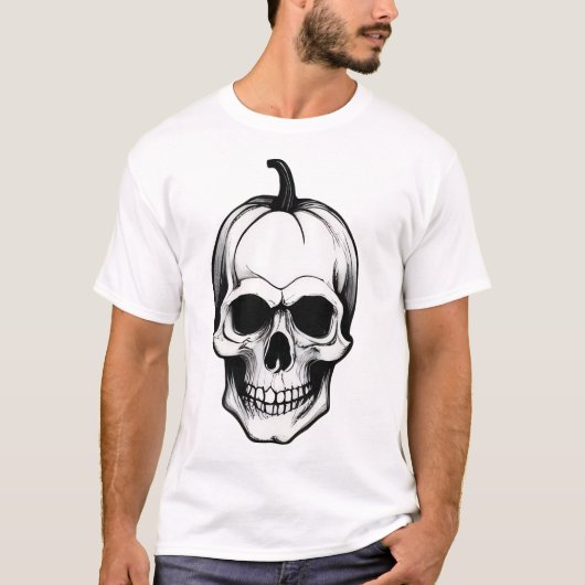 ハロウィーンスカル Tシャツ (正面)