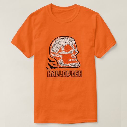 ハロウィーンスカル Tシャツ (デザイン正面)
