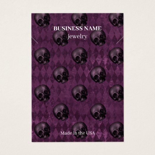 ハロウィーンスカルQRコードジュエリービジネスネックレス (正面)