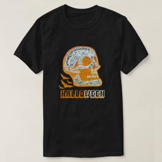 ハロウィーンスカルTシャツ Tシャツ (デザイン正面)