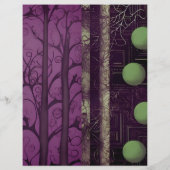 ハロウィーンスクラップブック紙と木の枝 (裏面)