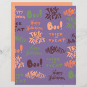 ハロウィーンスクラップブック紙 (正面/裏面)