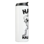 ハロウィーンスケルトンとカボチャ – ハッピーハローウィン タンブラー (回転左)