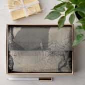 ハロウィーンスケルトンとブラックキャットヴィンテージエフェメラ 薄葉紙 (ギフト)