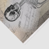 ハロウィーンスケルトンとブラックキャットヴィンテージエフェメラ 薄葉紙 (詳細)