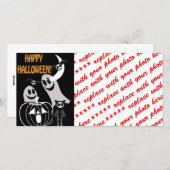 ハロウィーンスケルトンアニマルズ集団 シーズンカード (正面/裏面)