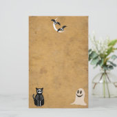 ハロウィーンスケルトンアニマルズ集団 便箋 (スタンド正面)