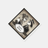 ハロウィーンスケルトンアンティーク名結婚ズのナプキン スタンダードカクテルナプキン (角)