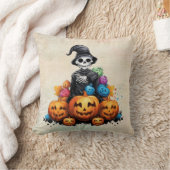 ハロウィーンスケルトンアンドパンプキン装飾用クッション クッション (ブランケット)