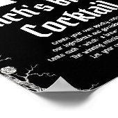 ハロウィーンスケルトンウィッチのブリューカクテルサイン ポスター (角)