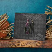 ハロウィーンスケルトンカップル フォトプラーク (側面)