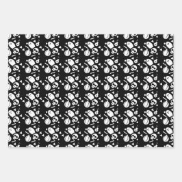 ハロウィーンスケルトンカボチャ不気味の散水 ラッピングペーパーシート