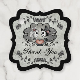 ハロウィーンスケルトングレー&ブラック フェイバータグ