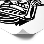 ハロウィーンスケルトンゲーマービデオゲーミングメンズボーイズキッド ポスター (角)